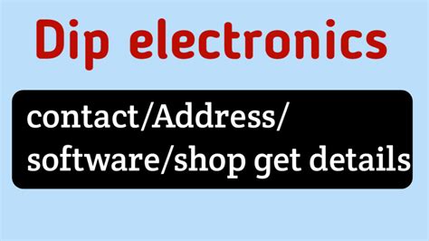 dip electronics lab contact number|Contact .